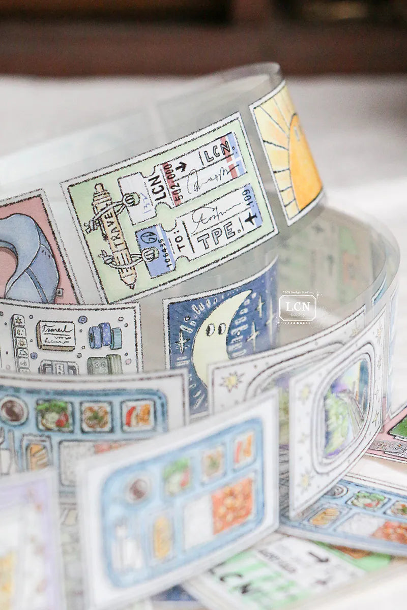Lin Chia Ning PET Tape - When Travel
When travel color UV printing PET tape
Design by LinChiaNing
Made in Taiwan
PET tape.
Width: 5cm / Length: 10m
Loop: 100 cm
NOT pre-cut
Comes with one (1) roll of tape
Actual color might differ slightly from how it appears on screen due to differences in monitors