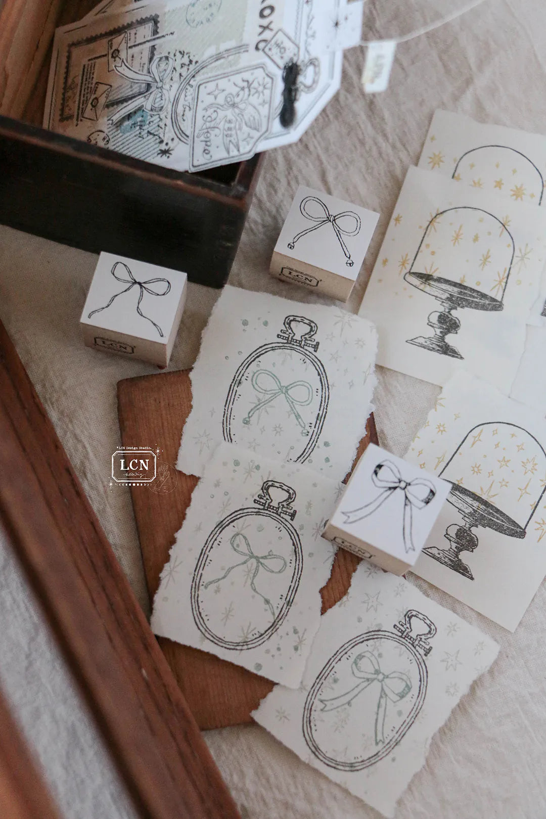Lin Chia Ning Wooden Stamp - Bow Stamp Set