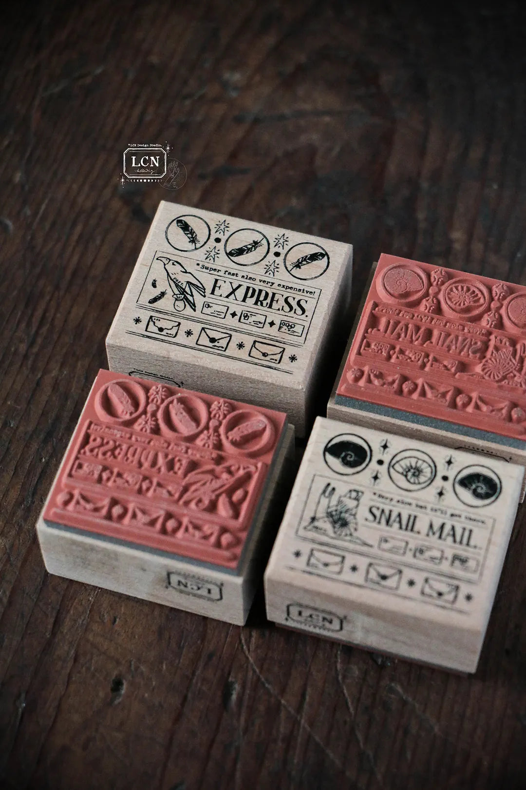 Lin Chia Ning Wooden Stamp - Postal Sign Set 1