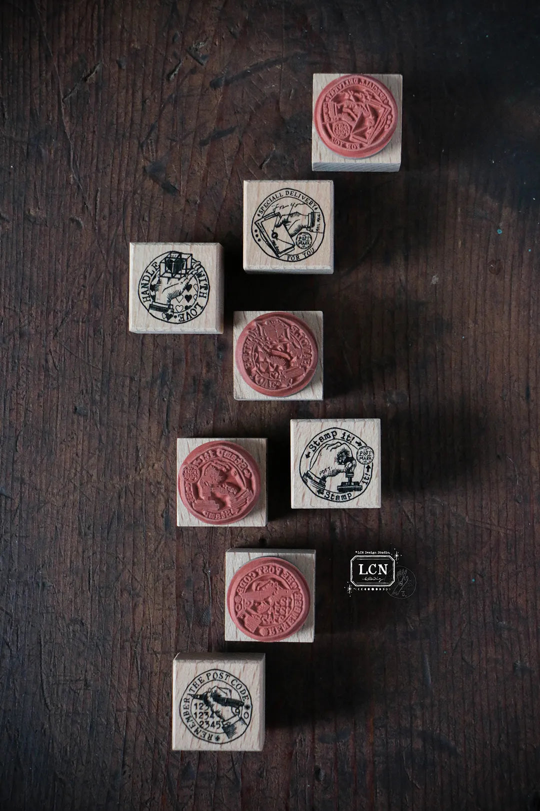 Lin Chia Ning Wooden Stamp - Postal Sign Set 2