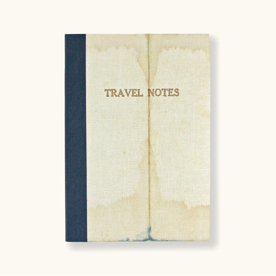 Linen Map Travel Notes with Blue Cloth Binding