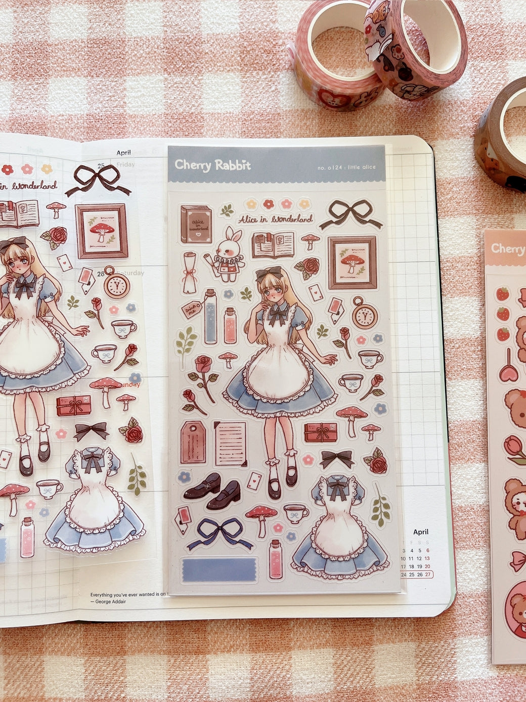 Cherry Rabbit - Little Alice Sticker Sheet