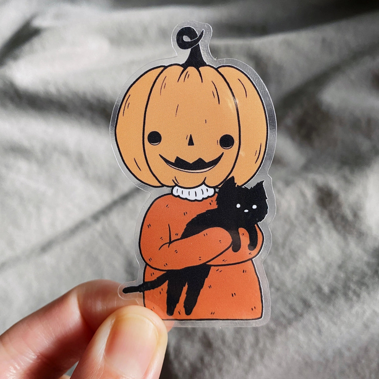 Little Spooky Studio Clear Vinyl Sticker - Pumpkin Friend
A clear sticker version of my pumpkin friend.
3in wide
Waterproof