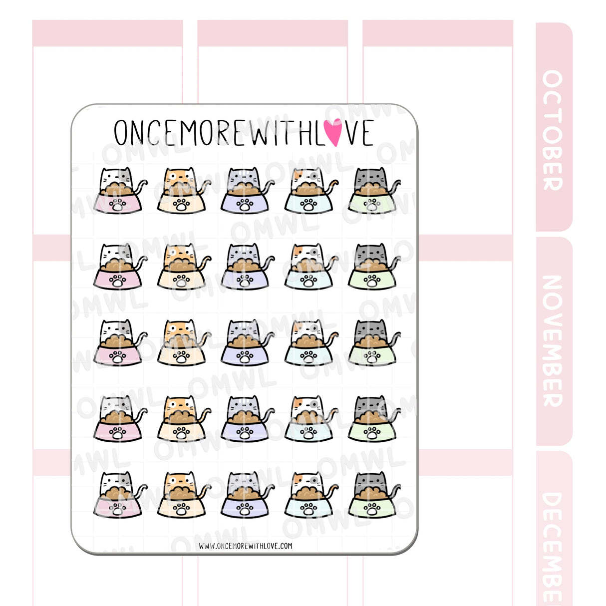 Once More With Love - M1043 Cat Food Sticker