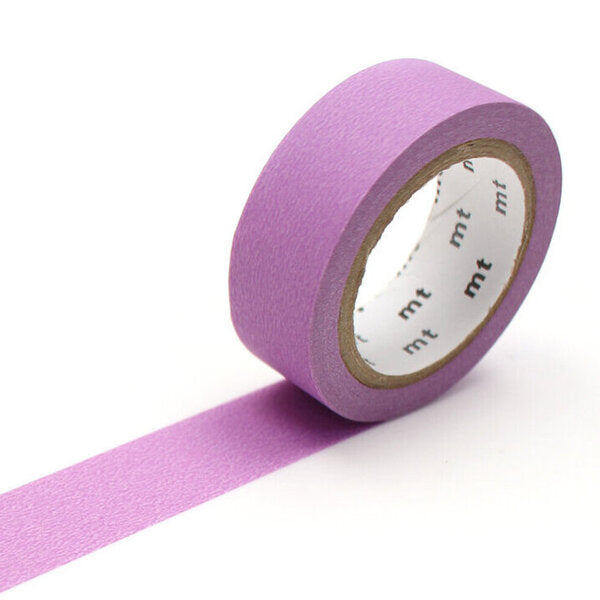 MT Washi Tape - Matte Purple
mt is the original washi masking tape, made in Japan by Kamoi Kakoshi. mt is colourful tape which is easy to tear by hand and reposition on nearly any surface. Write on it, layer it, and use it on paper, gifts, objects or the wall (mt won't damage paint - why not make a tape collage?) mt washi masking tape is now sold throughout the world in hundreds of colours and patterns.
Enjoy mt as a part of your daily life, adding a little colour everywhere.
All tapes are 15mm x 7m (0.6
