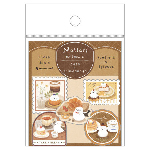 Mattari Animals Relax Day Shimaenaga Flake Stickers