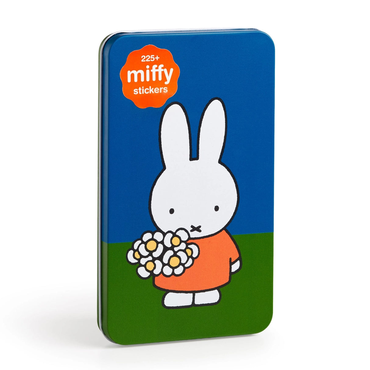 Discover the charm of Miffy, Dick Bruna's iconic character beloved by generations worldwide. Created in 1955 from bedtime stories told during a vacation in the Netherlands, Miffy has become a global icon. This sticker tin brings Miffy to life! Customize just about anything with these nostalgic stickers of everyone's favorite childhood bunny. This sticker tin comes with 24 sheets and 225+ stickers, and is perfect for decorating, collecting, and celebrating a character who has inspired joy and imagination fo