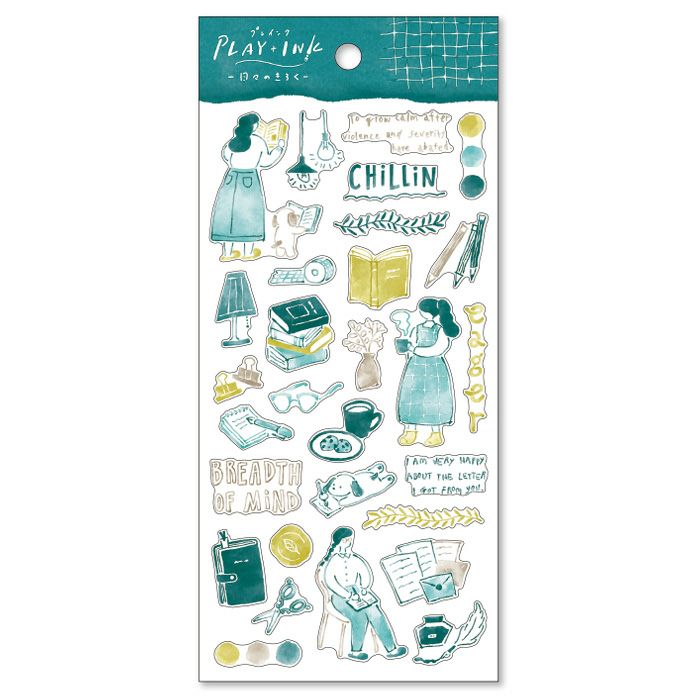 This is an ink touch style sticker drawn with a brush or glass pen. If you combine it with the writing with a glass pen, you will have a satisfying page that makes you feel as if you drew the illustration yourself.
• This package includes 1 sheet of sticker
• Material: Masking Tape
• Package measures approx. H202 x W93 x D1mm
• Made in Japan