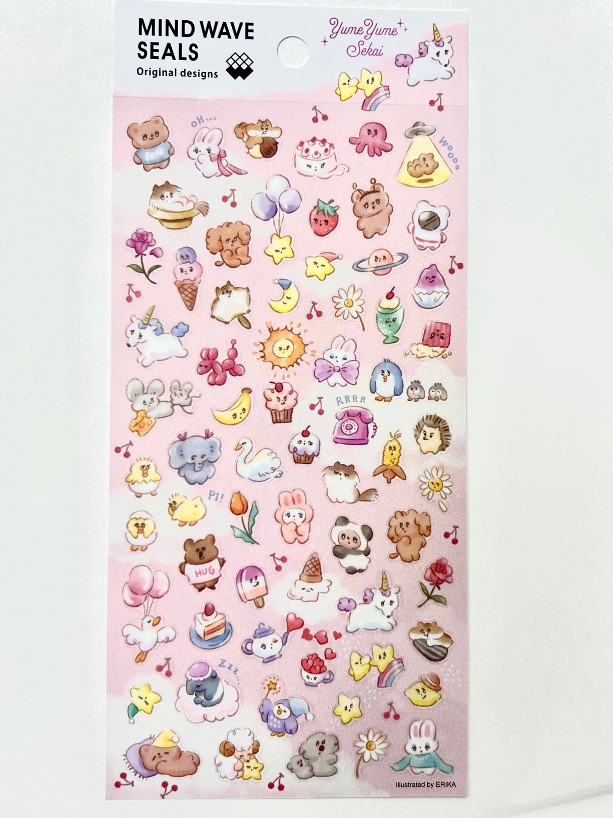 Mind Wave Seals Yume Yume Sekai Sticker Sheet
These mini-sized stickers features designs inspired typical instances in daily life that can be added to your planner or journal! Mini-sized stickers of new characters will join the ranks, and you're sure to find your favorite character...!
Includes ONE sticker sheet.