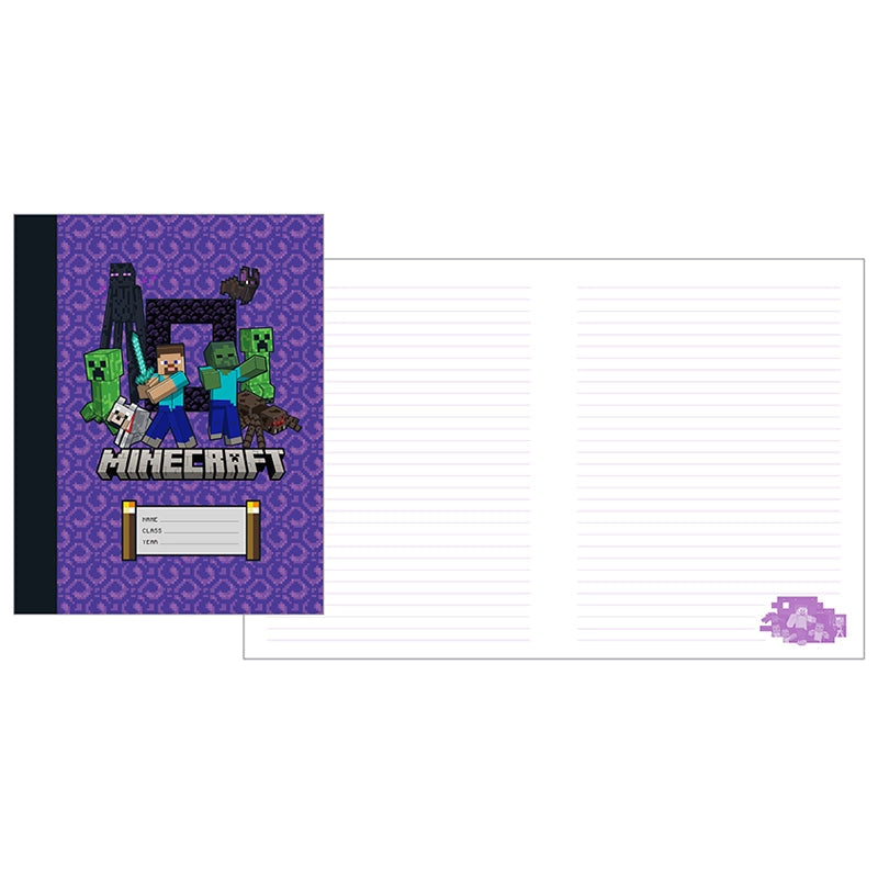 Build, create, and explore with this Minecraft composition notebook set designed to capture all of your class notes.
LINED AND GRAPH NOTEBOOKS: This set contains one lined notebook and one graph notebook, each with 100 pages of archival paper. Use the lined notebook for writing and note taking, and use the graph notebook for drawing graphs, solving math problems, drawing your builds, and more.
PERFECT FOR STUDENTS: With a standard size of 7.5 by 9.75 inch size, these composition notebooks are perfect to t