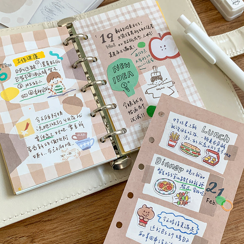 Molinta - Almond Chestnut Brown M5 Memo Sheets
Enjoy these cute memo sheets with 6 different patterns front and back! 4 pages of each pattern.
Specifications: 67mmx105mm
Material: 120g cotton paper
Number of pages: 24