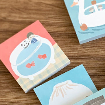Molinta - Fish Tank Sticky Notes
Take notes or decorate your planner with this cute sticky note set! Perfect for jotting quick reminders, marking pages, or decorating your journal, this petite sticky note pad brings adorable vibes to your everyday stationery routine.
With 12 different designs to choose from, you can pick your favorites or collect the whole set.
50mm x 50mm (Approx 2in x 2in)
120g white kraft paper
50 pages
Includes 1 pattern