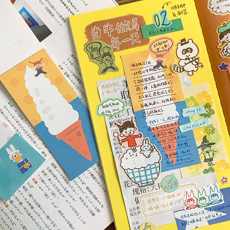 Molinta - Long Sticky Notes B
Take notes or decorate your planner with this cute sticky note set! This set includes 6 different patterns!
48mm x 105mm (1.8in x 4in)
120g white kraft paper
48 sheets - 6 different patterns within the sticky note pad