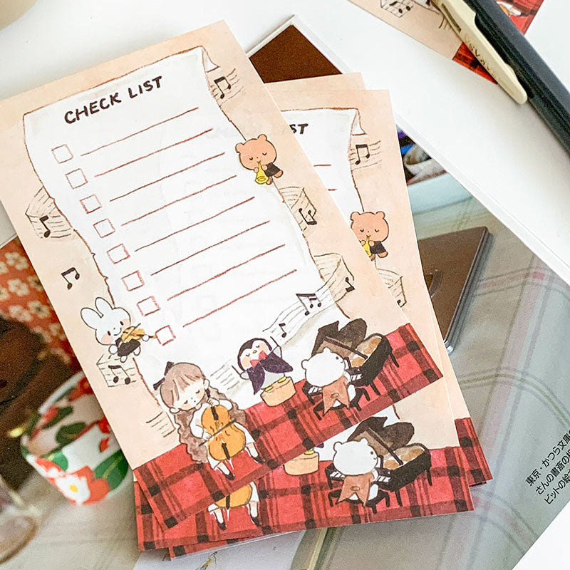 Molinta - Music In Progress A7 Memo Pad
Enjoy 50 sheets of this music inspired memo pad to check off all your tasks and add to your writing experience!
Specifications: 80mmx120mm
Material: 100g white kraft paper
Number of pages: 50