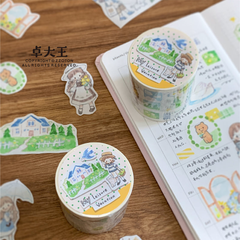 Molinta - My Leisure Vacation Washi Tape Holiday Sticker Roll