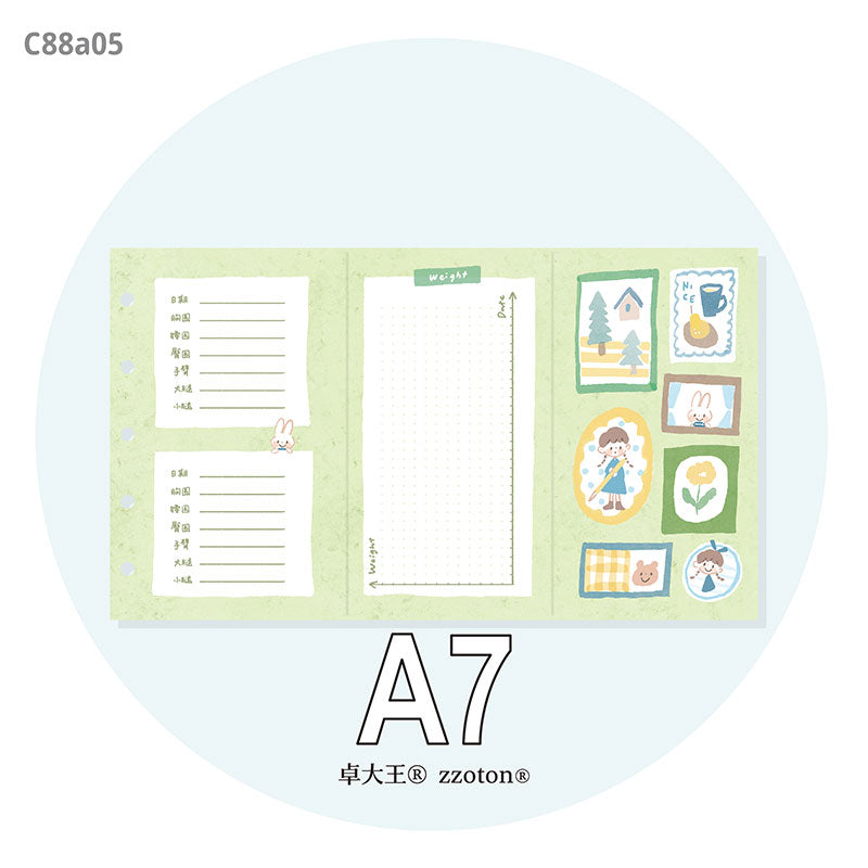 Molinta - Weight Loss Plan A7 Tri-Fold Pages
Stay active in your life by tracking your physical activity with these page inserts in your binder with a date and weight tracker!
Specifications: 183mmx105mm
Material: 120g white craft
Number of pages: 10