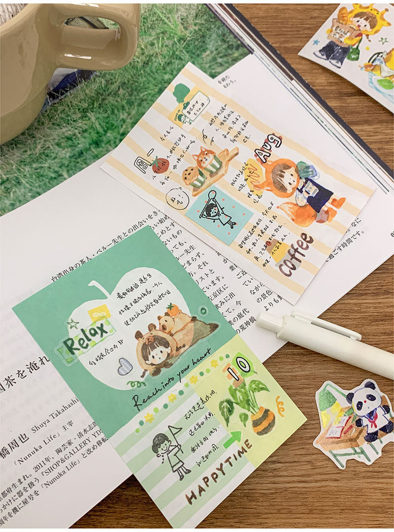 Molinta Lovely Animal Washi Sticker Roll Washi Tape kiss cut roll 2