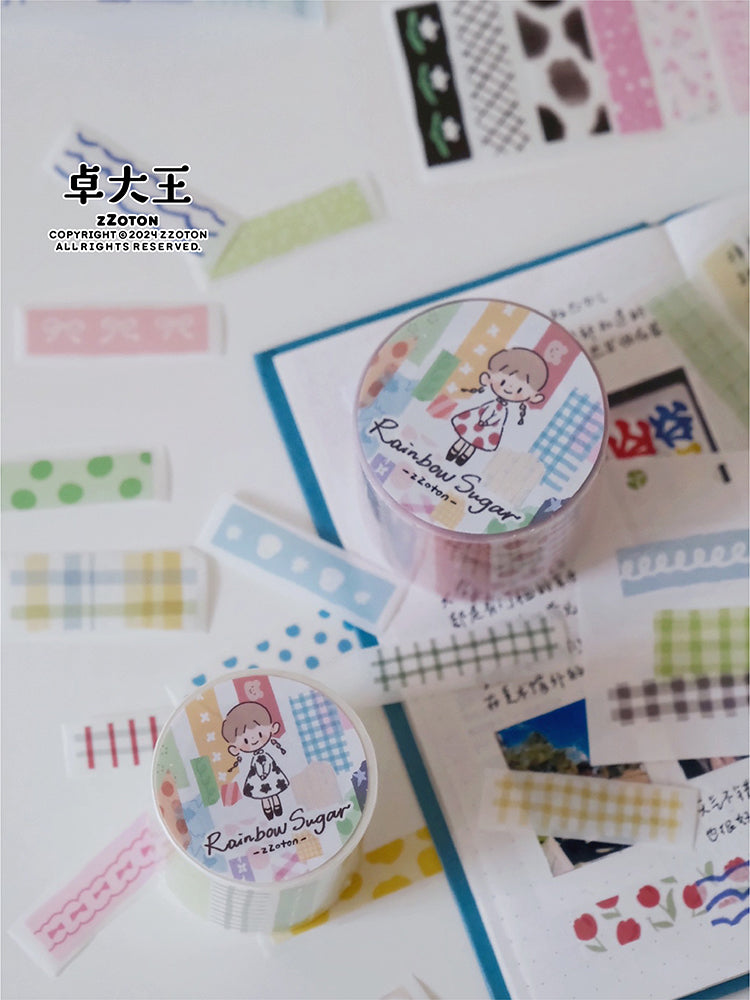 Molinta Rainbow Sugar PET Tapes Washi Tapes Journaling Spreads