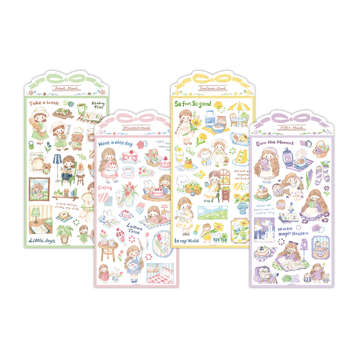 Featuring an adorable collection of illustrations that depict different moods for each day, this sticker sheet adds a joyful, whimsical touch to planners, cards, photo albums, and creative projects. Each design is printed on durable writing paper with vibrant colors for easy decoration!
