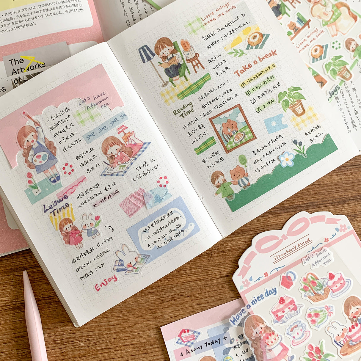 Featuring an adorable collection of illustrations that depict different moods for each day, this sticker sheet adds a joyful, whimsical touch to planners, cards, photo albums, and creative projects. Each design is printed on durable writing paper with vibrant colors for easy decoration!