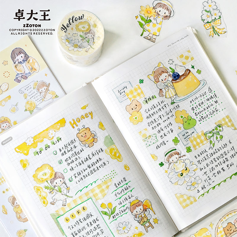 Molinta Sticker Sheet - Yellow
Celebrate your love for all things yellow with this charming Molinta sticker sheet. Featuring adorable illustrations in Molinta’s signature whimsical style, these stickers are perfect for decorating planners, journals, scrapbooks, and happy mail.
105x148mm
Material: Japanese Paper
Includes 1 sticker sheet