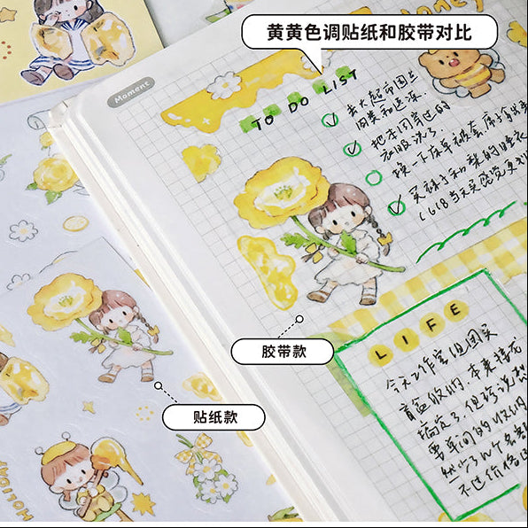 Molinta Sticker Sheet - Yellow
Celebrate your love for all things yellow with this charming Molinta sticker sheet. Featuring adorable illustrations in Molinta’s signature whimsical style, these stickers are perfect for decorating planners, journals, scrapbooks, and happy mail.
105x148mm
Material: Japanese Paper
Includes 2 sticker sheets