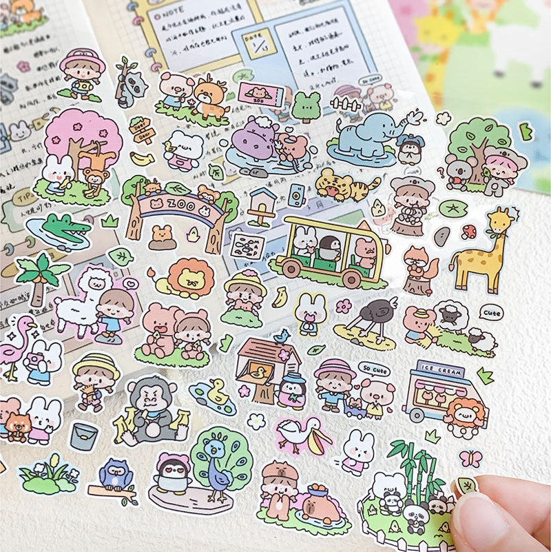 Molinta Sticker Sheet - Zoo
Featuring an adorable collection of zoo‑themed illustrations, this sticker sheet adds a lively, whimsical touch to planners, cards, photo albums, and creative projects. Each design is printed on durable PVC material for crisp colors and long‑lasting use.
137x125mm
Material: PVC