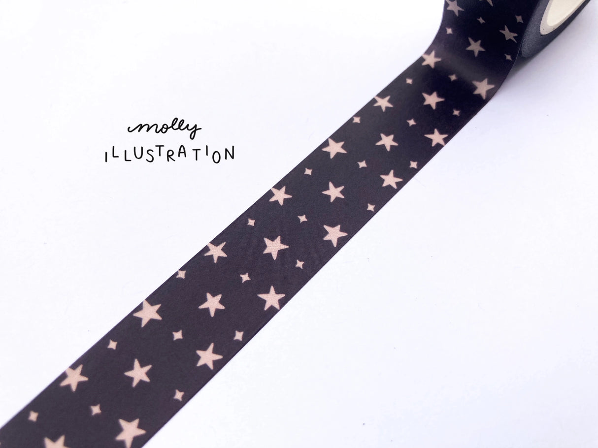 This washi tape is my own original design.
Each decorative washi tape roll is 15mm wide and 10m in length and comes vacuum sealed in plastic with a matching sticker label.
Washi tape is easy to stick to & peel off of paper for repositioning and leave no residue.
Great for scrapbooking, journaling, planners, snail mail, gift wrapping and more!