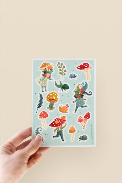Hoja de pegatinas de Mossy Friends