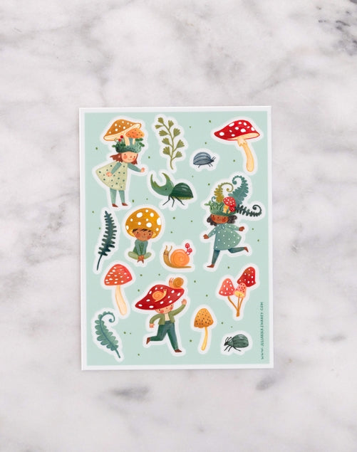 Hoja de pegatinas de Mossy Friends