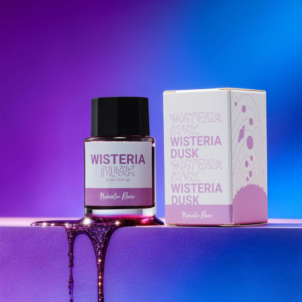 Wisteria Dusk is a soft violet ink made to accompany Lavender. Calm and expressive in equal measure, it brings a gentle depth to the page with a tone that feels thoughtful and composed.
