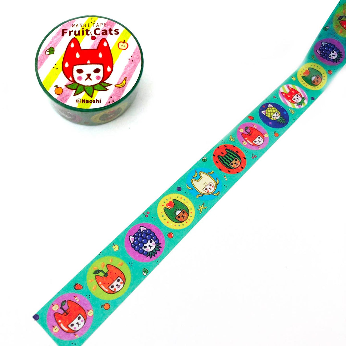Naoshi - Fruit Cat Washi Tape