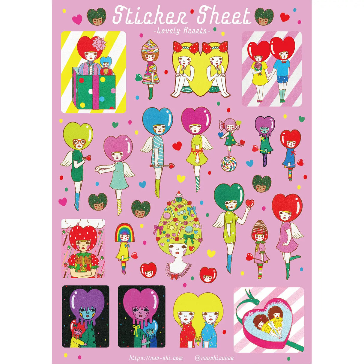 Naoshi Lovely Hearts Sticker Sheet
Lovely Hearts sticker sheet is perfect for decorating your journal, binder, planner, scrapbook or laptop.
