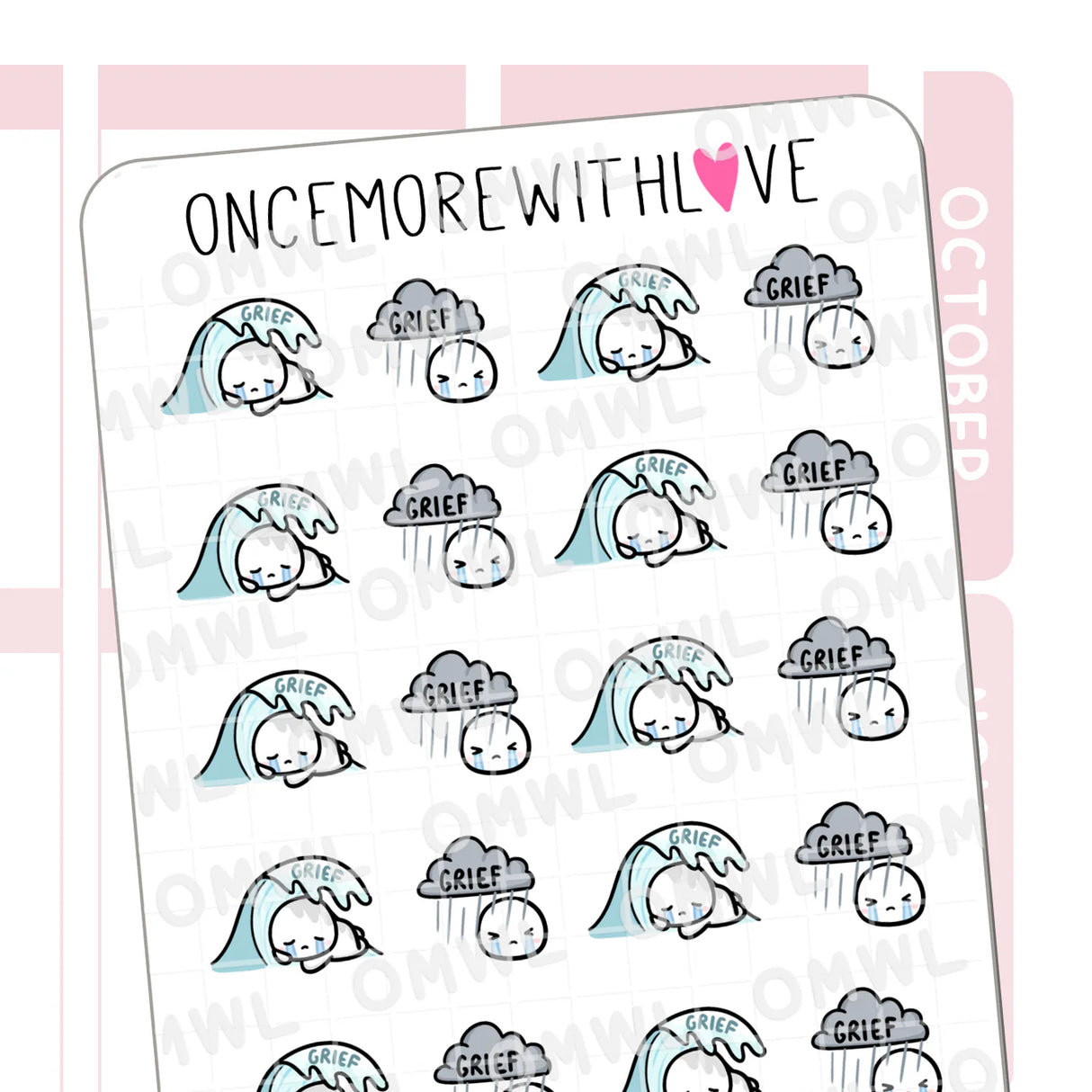 Once More With Love M1397 Grief 3.0 Sticker Sheet