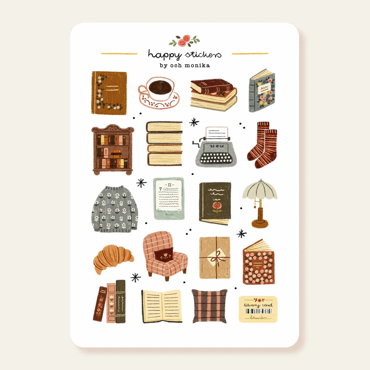 OchMonika Bookish Corner Sticker Sheet
A sticker sheet full of cute little stickers perfect for planners, journals, or scrapbooking ❤