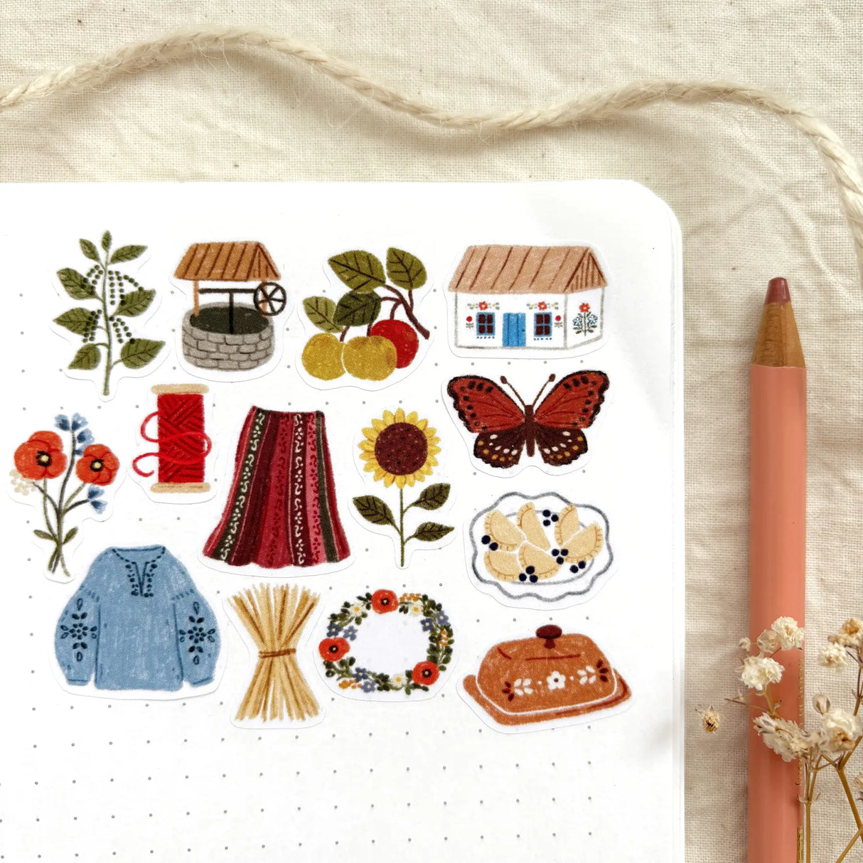OchMonika Folk Cottage Sticker Sheet
A sticker sheet full of cute little stickers perfect for planners, journals, or scrapbooking ❤