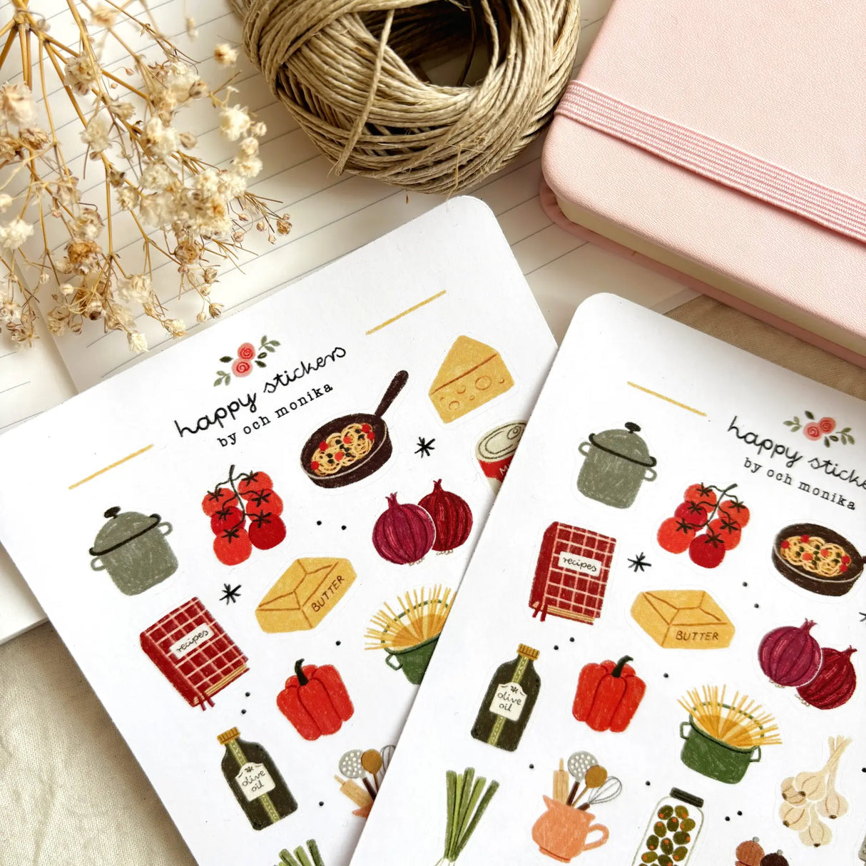 OchMonika Home Cooking Sticker Sheet
A sticker sheet full of cute little stickers perfect for planners, journals, or scrapbooking ❤