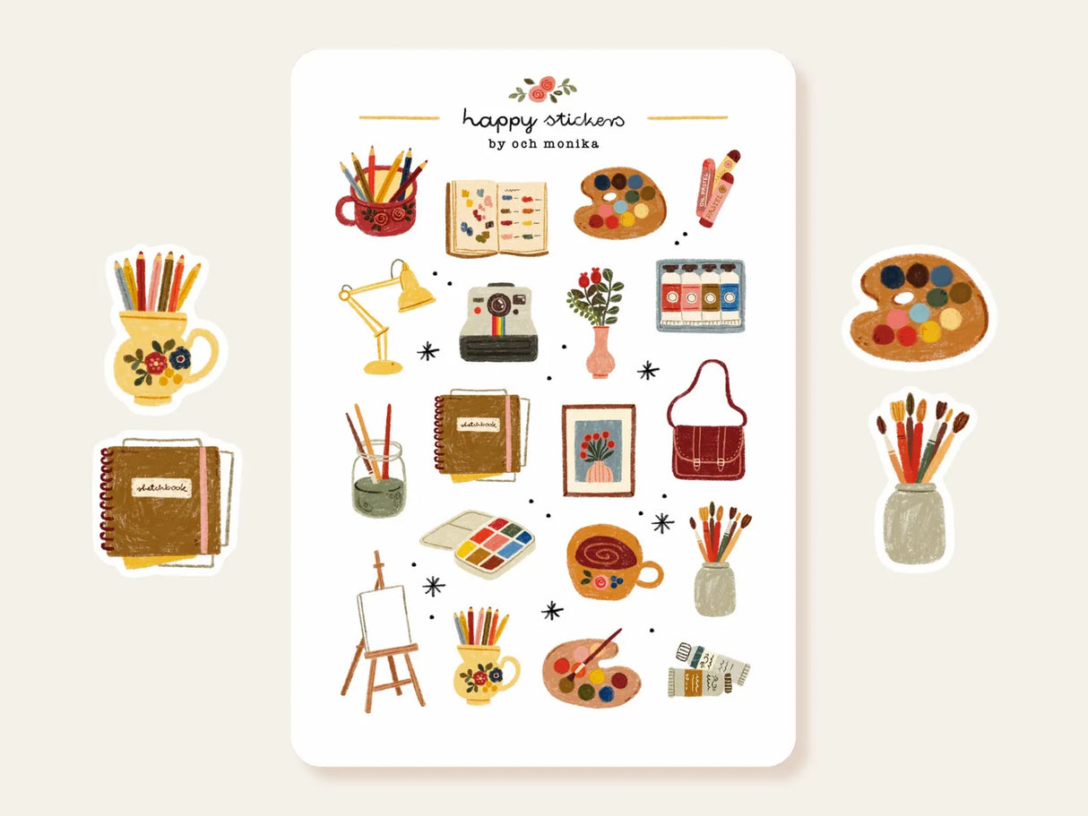 A sticker sheet full of cute little stickers perfect for planners, journals, or scrapbooking ❤