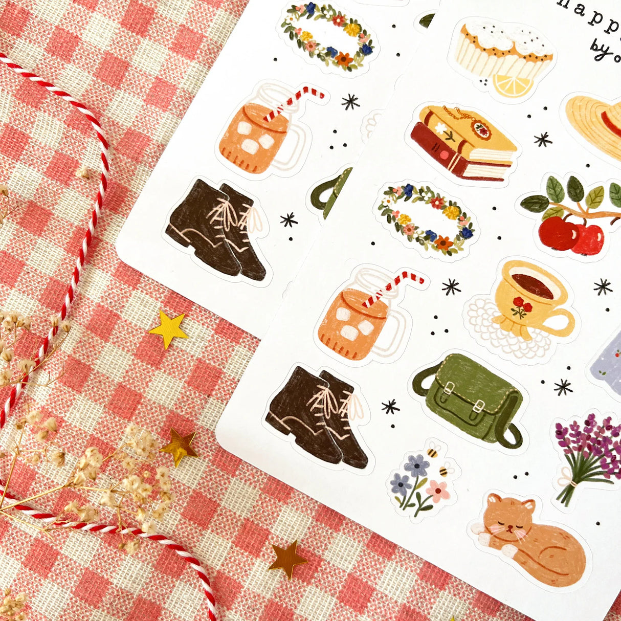 A sticker sheet full of cute little stickers perfect for planners, journals, or scrapbooking ❤