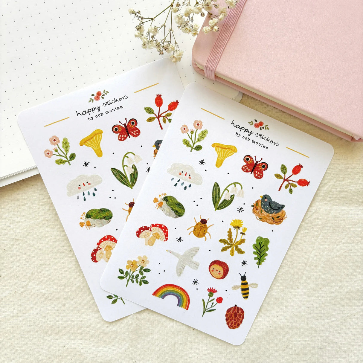 A sticker sheet full of cute little stickers perfect for planners, journals, or scrapbooking ❤