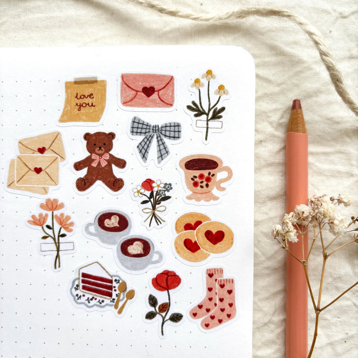 A sticker sheet full of cute little stickers perfect for planners, journals, or scrapbooking ❤