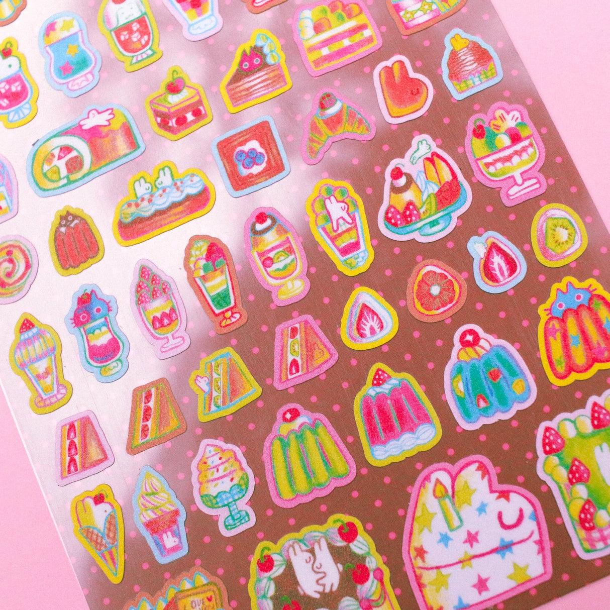 A6 Sticker Sheet.
Should not be placed in areas of heavy wear (phone cases, laptops, water bottles, etc).
Great for journaling or decorating flat spaces!