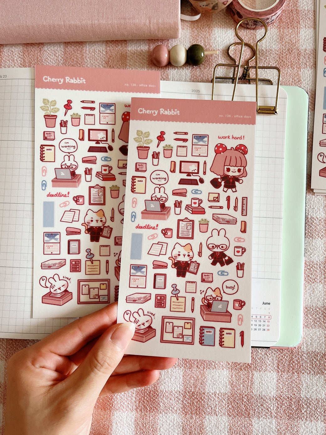 Cherry Rabbit - Office Days Sticker Sheet