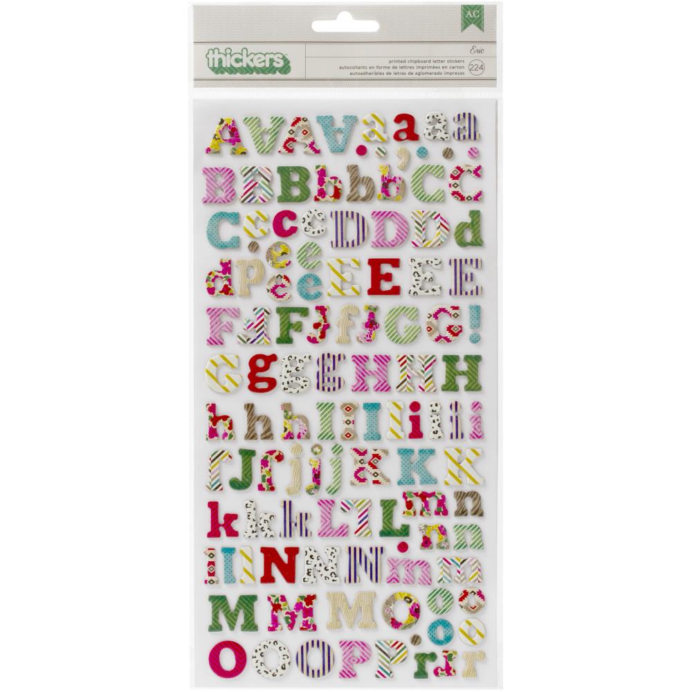 On Trend Thickers Alphabet Stickers 5.5"X11" 224/Pkg