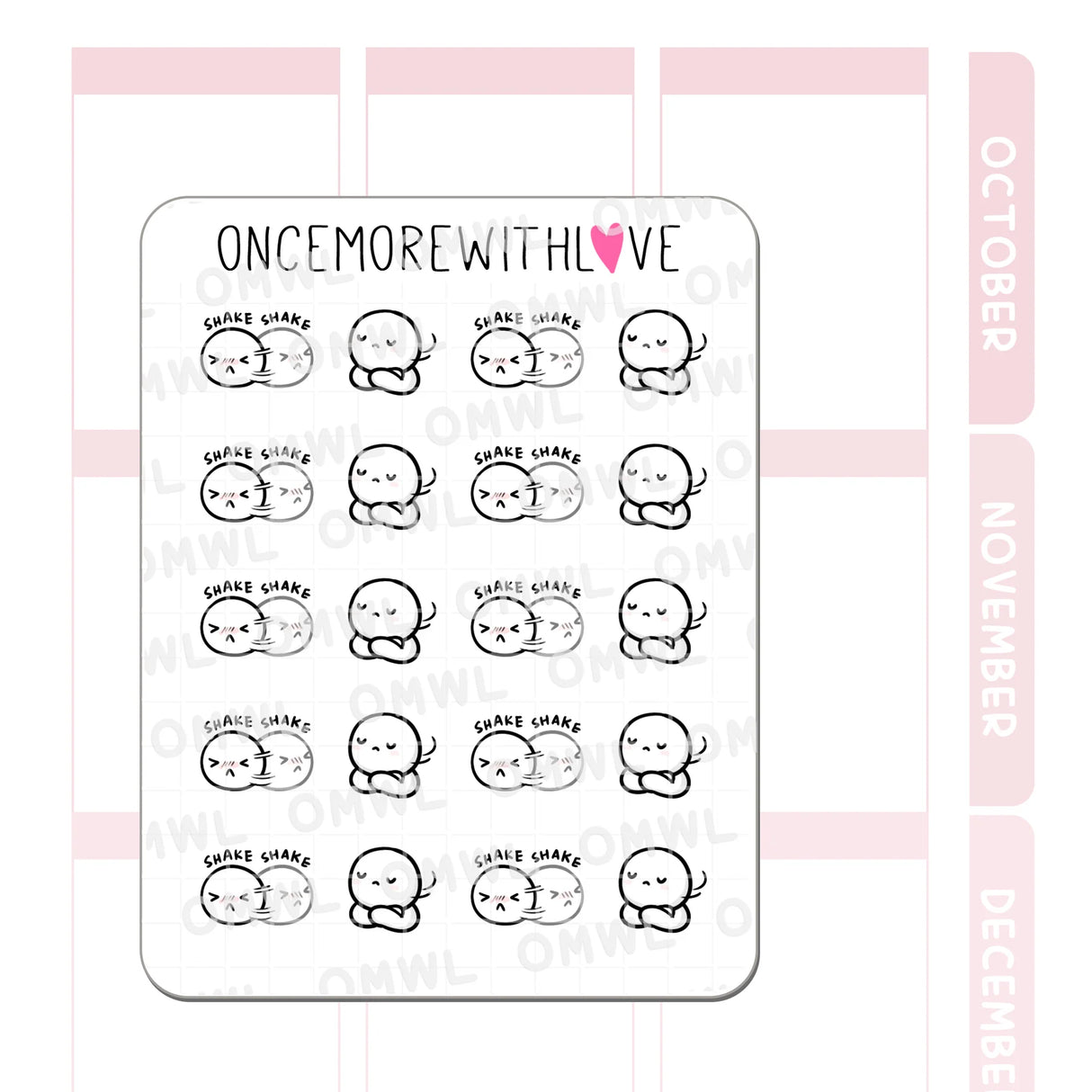 Once More With Love - M1487 Shake My Head Sticker Sheet
There are so many expressions that this sticker sheet can apply to! The possibilities are simply endless for this one!