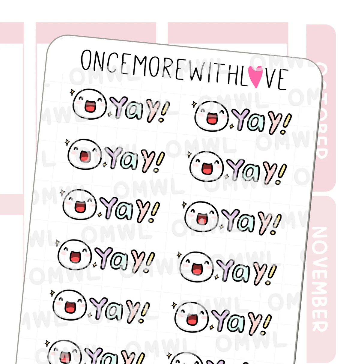Once More With Love - M1524 Yay! Munchkin Sticker Sheet
Yay! Sometimes good things just happen, and this munchkin is there to celebrate it with you!