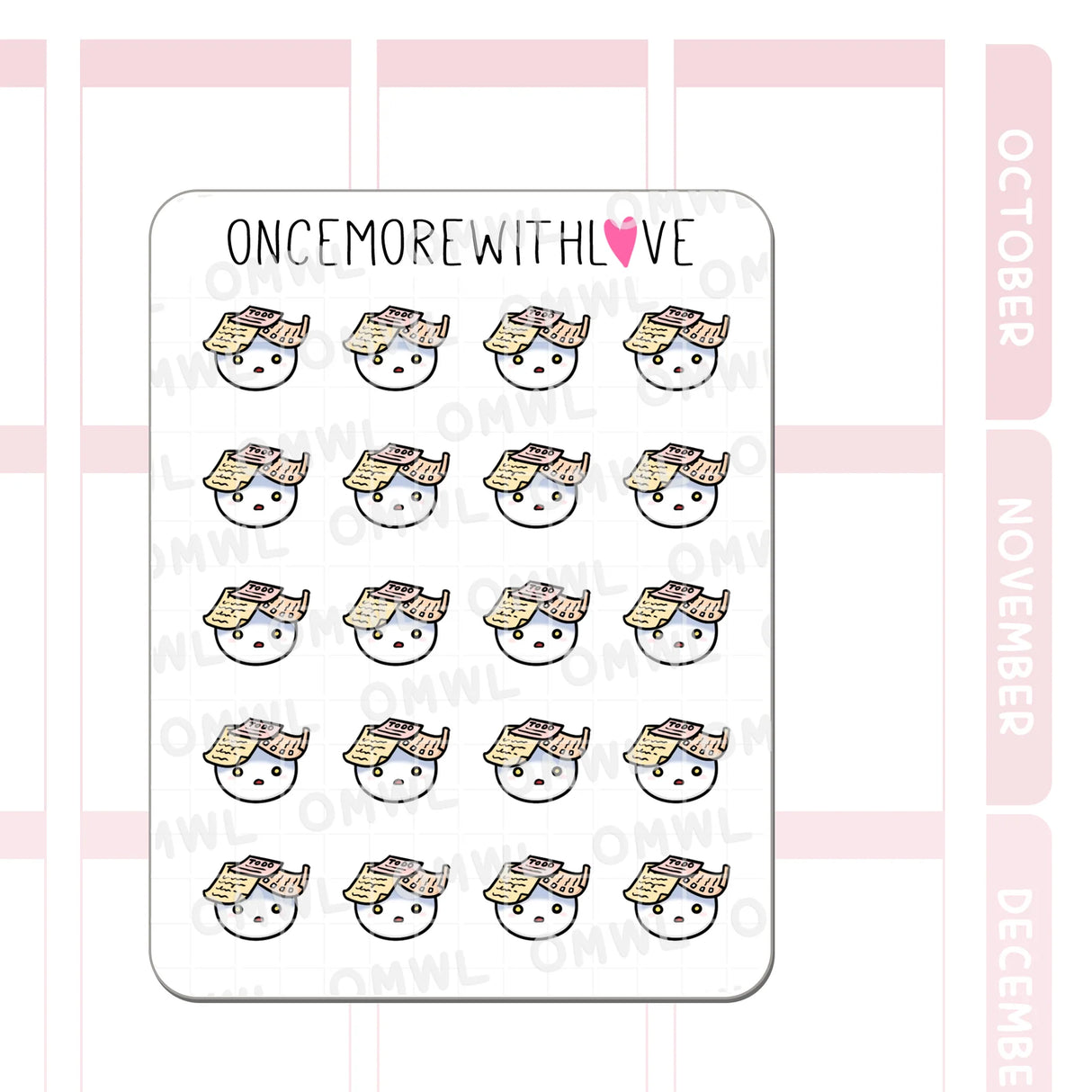 Once More With Love - M1529 Overwhelmed By To Do Lists Sticker Sheet
A gazillion sticky notes still can't cover everything I need to do... Ahhhh!