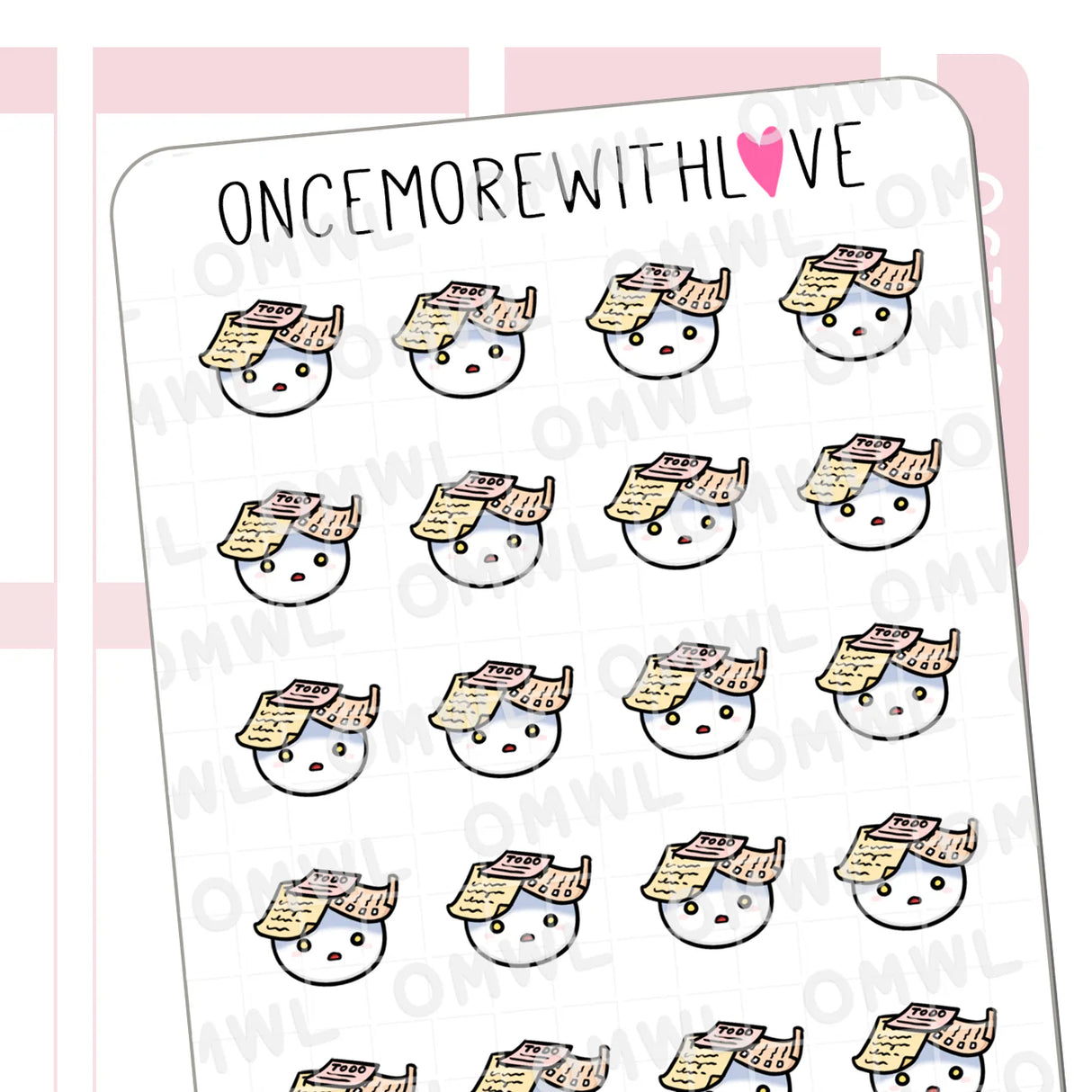Once More With Love - M1529 Overwhelmed By To Do Lists Sticker Sheet
A gazillion sticky notes still can't cover everything I need to do... Ahhhh!