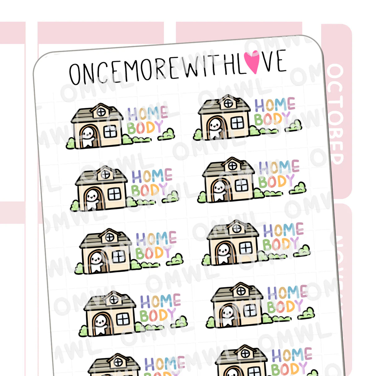 Once More With Love - M1540 Home Body Sticker Sheet
For those cozy stay-at-home days when you just feel like being a home body! I actually wish I had more of these days, just chill at home and do some minor tasks and relax a bit.