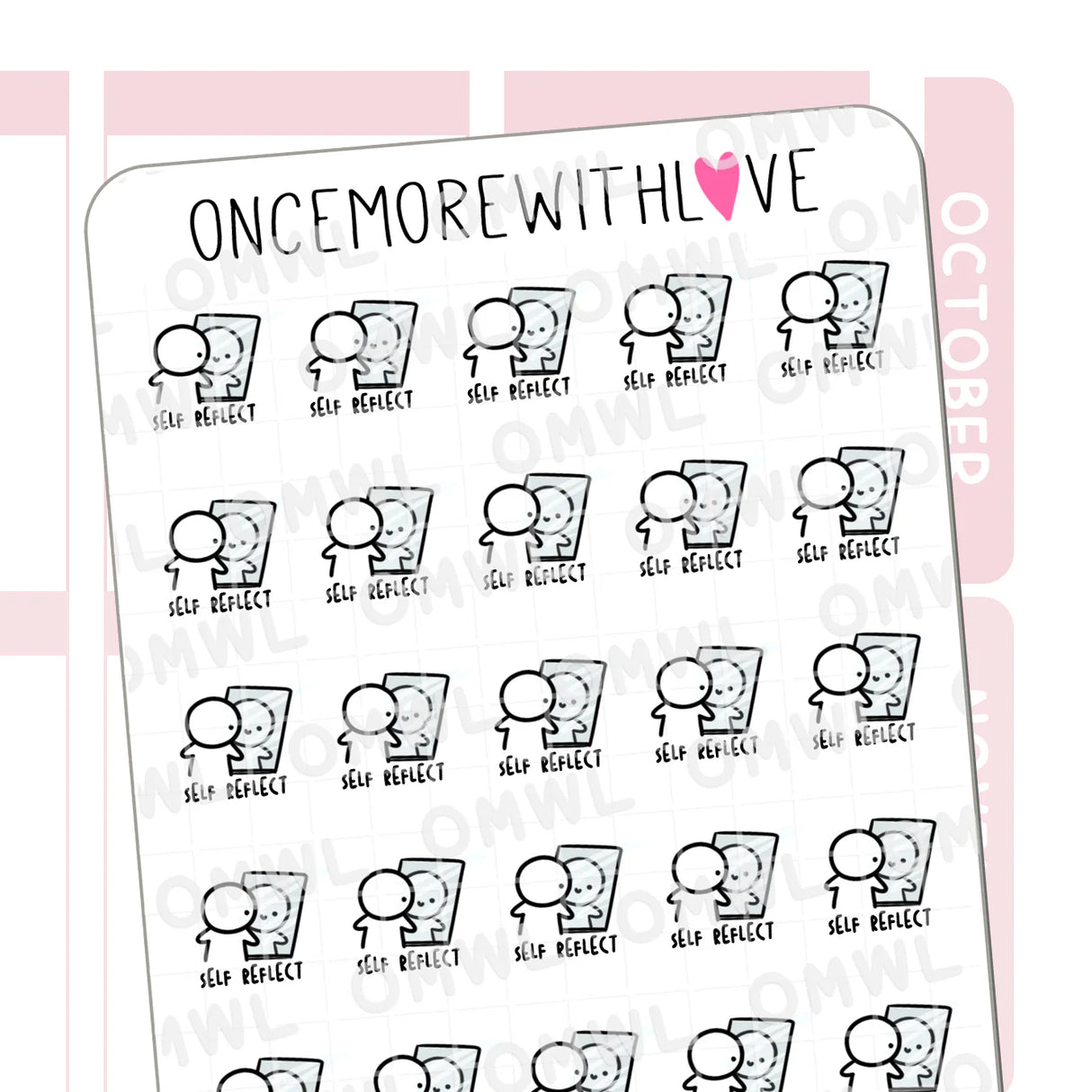 Once More With Love M870 Self Reflection Sticker Sheet
Time for a little self reflection... either literally or figuratively!